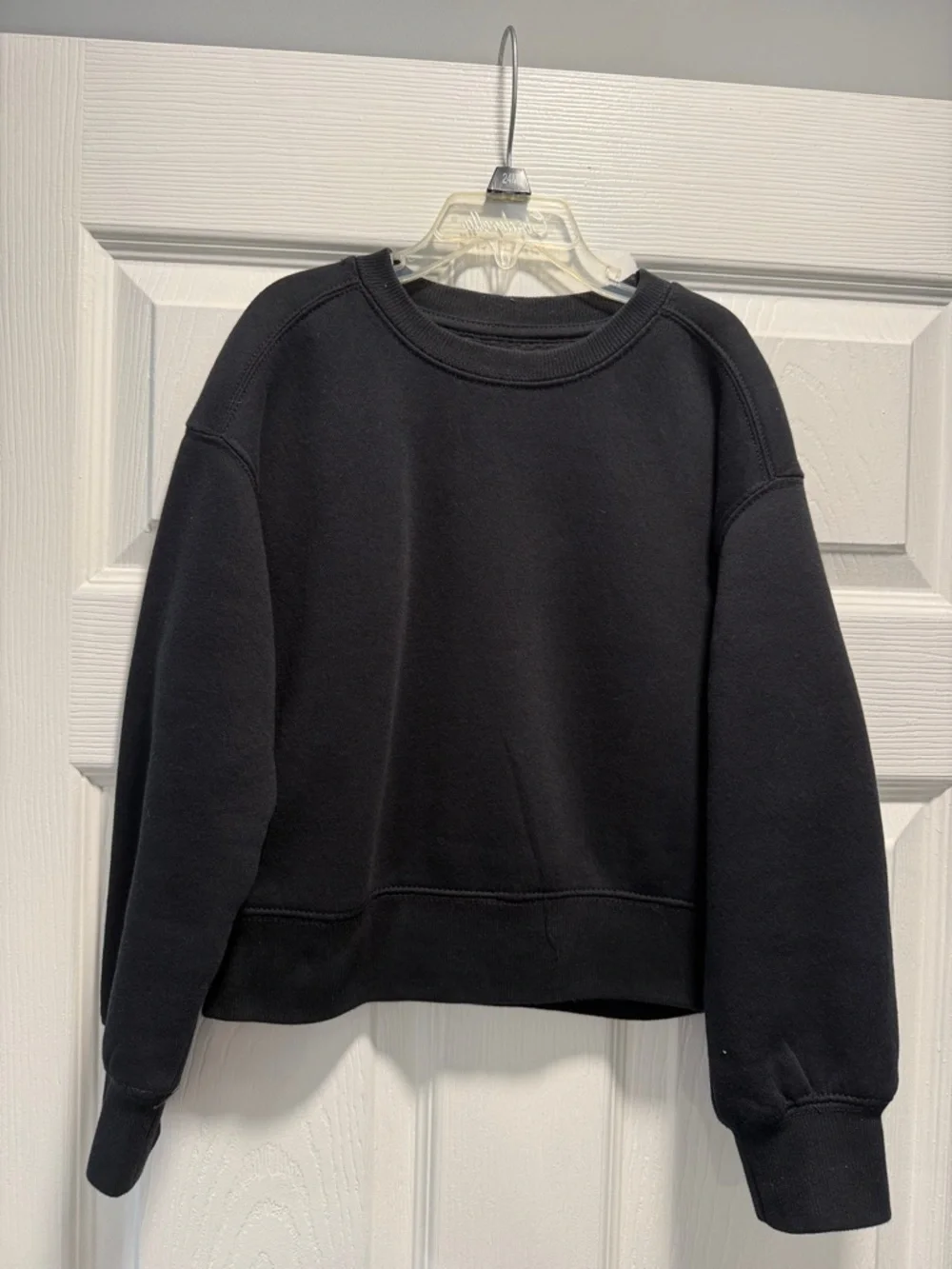 Zara Black Sweatshirt with White Logo Tag